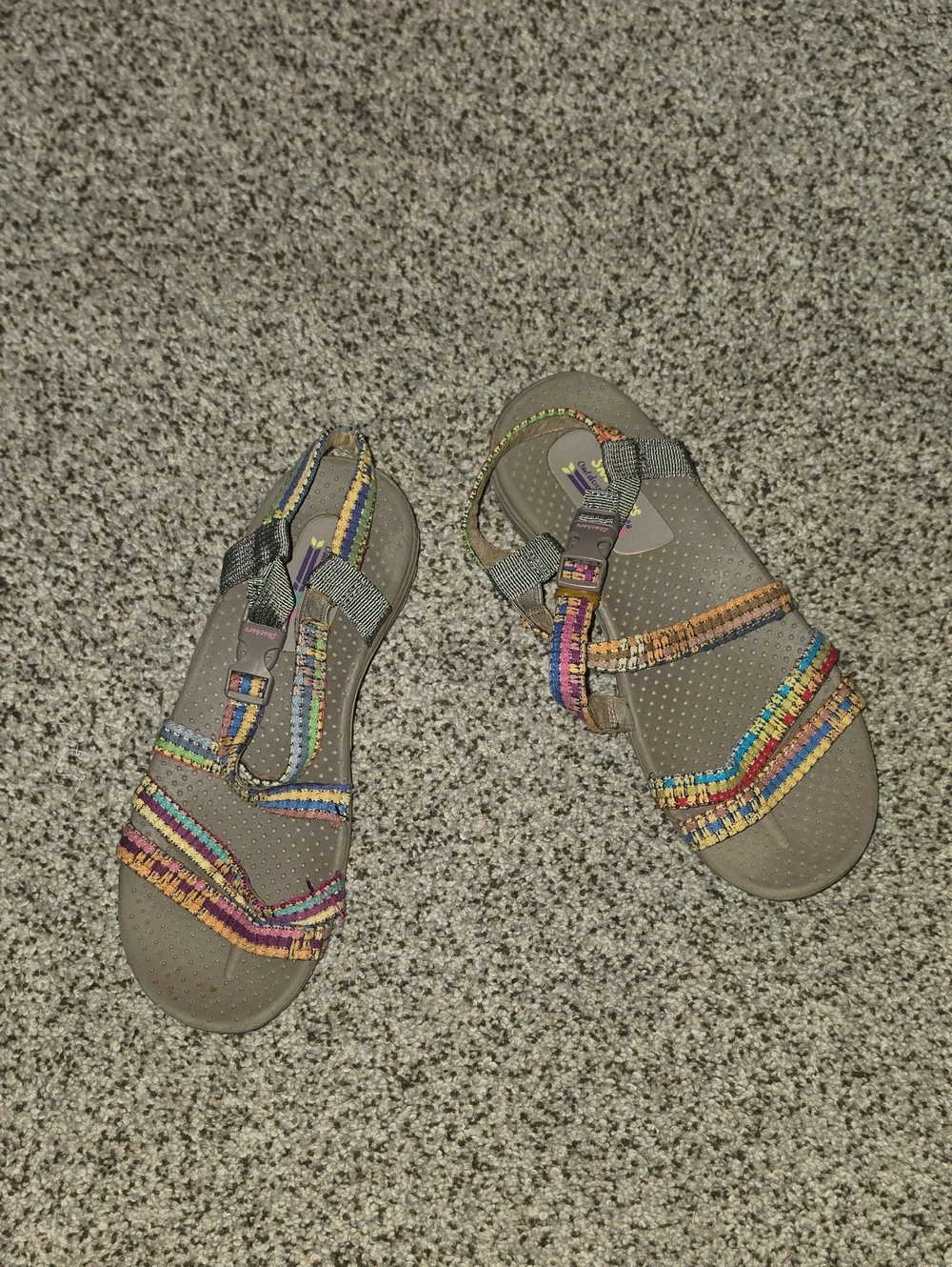 Skechers Multicolor Rainbow Strappy Women's Sandals - 8 Outdoor Lifestyle